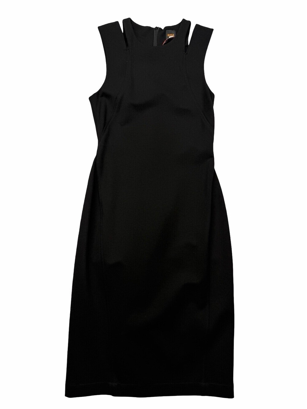 BOSS C_Dodie Women's Sleeveless Sheath Cutout Dress Black Size XS